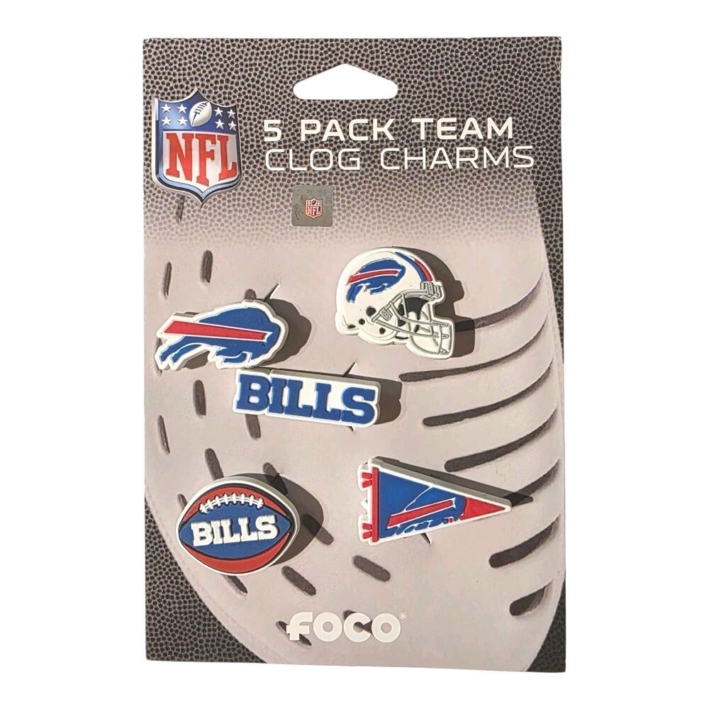 Buffalo Bills NFL Foco Shoe Charms 5-Pack Official Licensed New